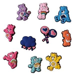 Care Bears 10-pc Shoe Jewelry Croc Charms Grumpy Cheer Wish Friend Share New